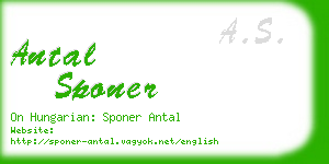 antal sponer business card